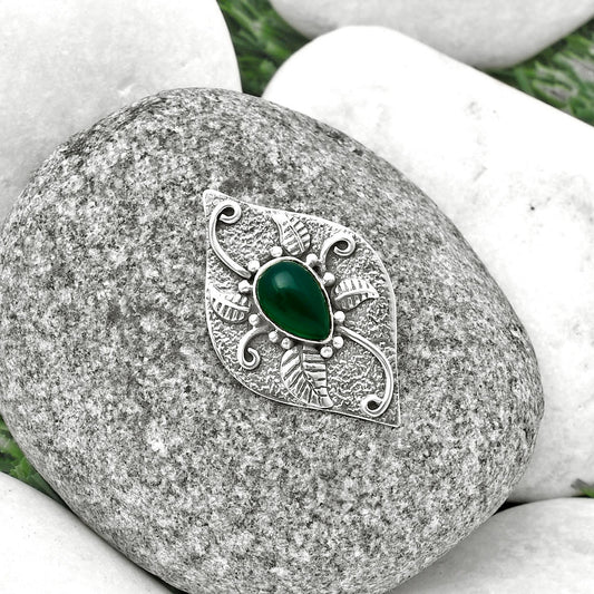Natural Green Onyx Pendant P-1518 SDP137194