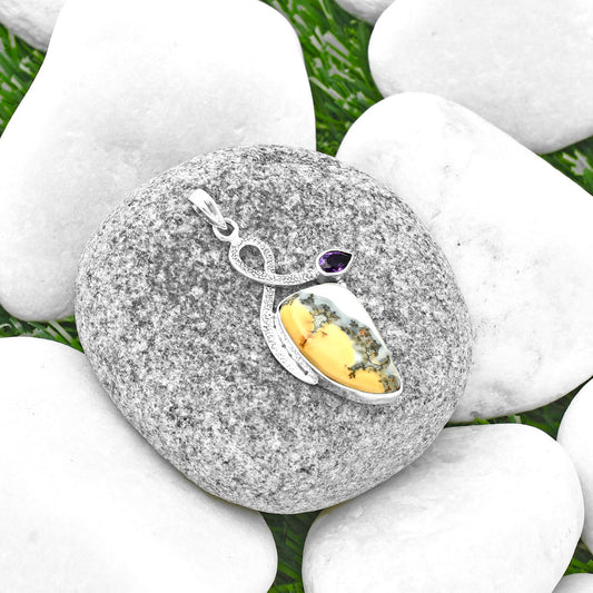 Maligano Jasper Indonesia & Amethyst Pendant P-1111 SDP137409