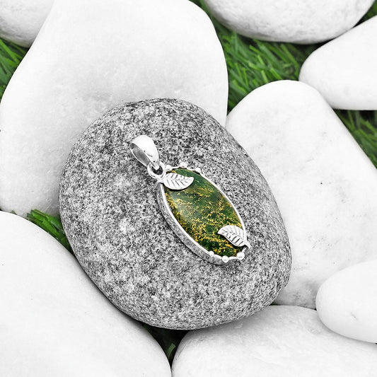 Natural Green Fuchsite Pendant P-1226 SDP137615