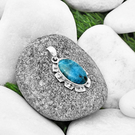 Neon Blue Apatite - Madagascar Pendant P-1485 SDP137649