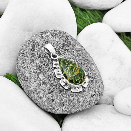 Natural Green Fuchsite Pendant P-1485 SDP137657