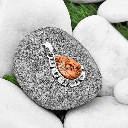 Natural Indian Paint Gemstone Pendant P-1485 SDP137658