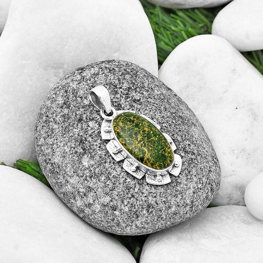 Natural Green Fuchsite Pendant P-1485 SDP137661