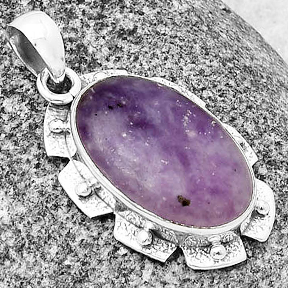 Natural Purple Lepidolite Pendant P-1485 SDP137666
