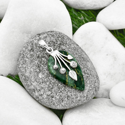 Natural Green Fuchsite Pendant P-1647 SDP137713