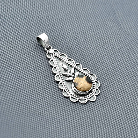 Natural Viper Skin Jasper Pendant P-1033 SDP137931