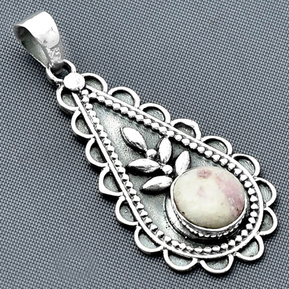 Natural Pink Tourmaline in Quartz Pendant P-1033 SDP137936