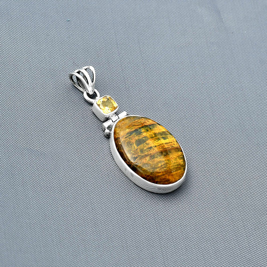 Natural Nellite & Citrine Pendant P-1108 SDP137974