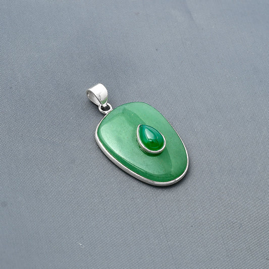 Natural Green Aventurine & Green Onyx Pendant P-1323 SDP138003
