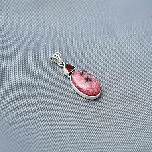 Natural Rhodonite & Garnet Pendant P-1077 SDP138188
