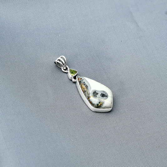 Maligano Jasper - Indonesia & Peridot Pendant P-1077 SDP138190