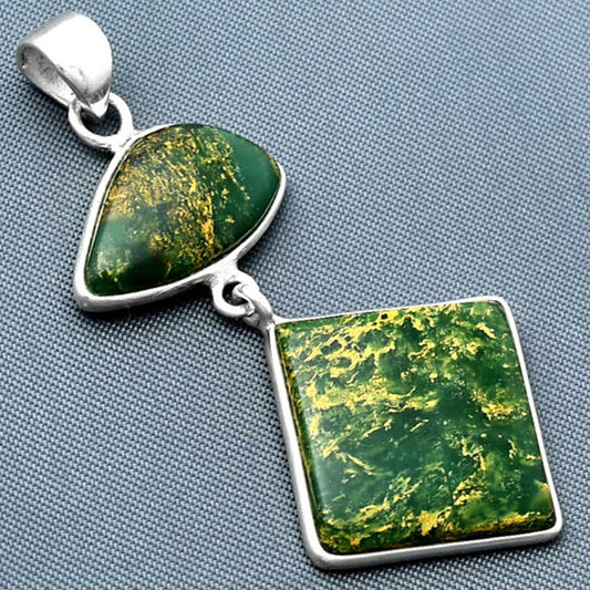 Natural Green Fuchsite Pendant P-1098 SDP138565