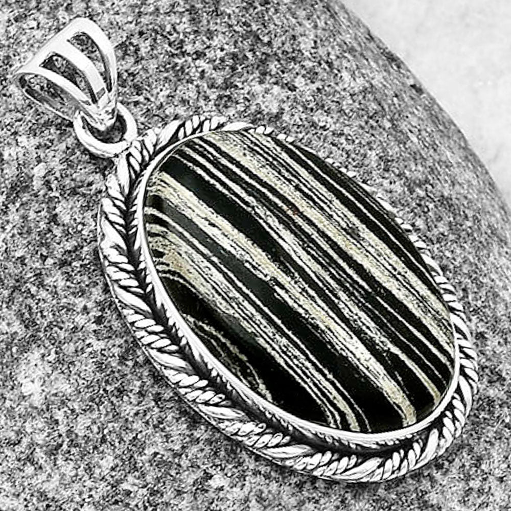 Natural Silver Leaf Obsidian Pendant P-1074 SDP138741