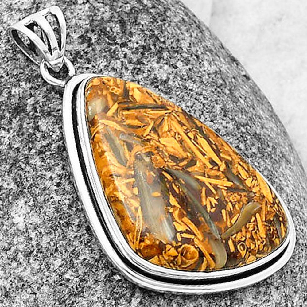 Natural Coquina Fossil Jasper - India Pendant P-1050 SDP138861