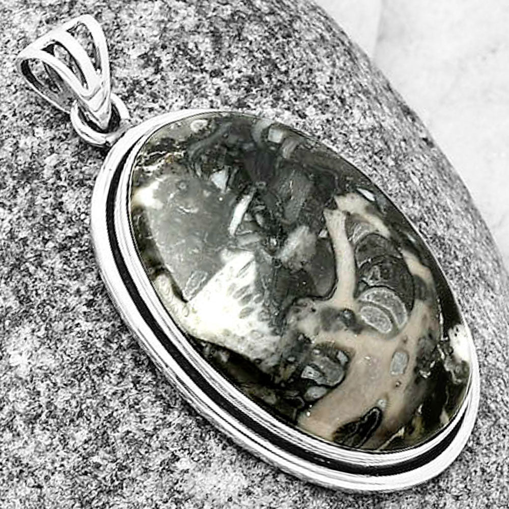 Natural Mexican Cabbing Fossil Pendant P-1050 SDP138881