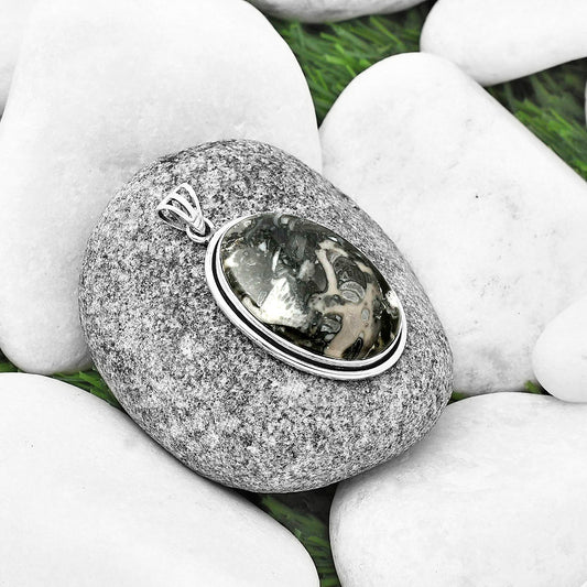 Natural Mexican Cabbing Fossil Pendant P-1050 SDP138881