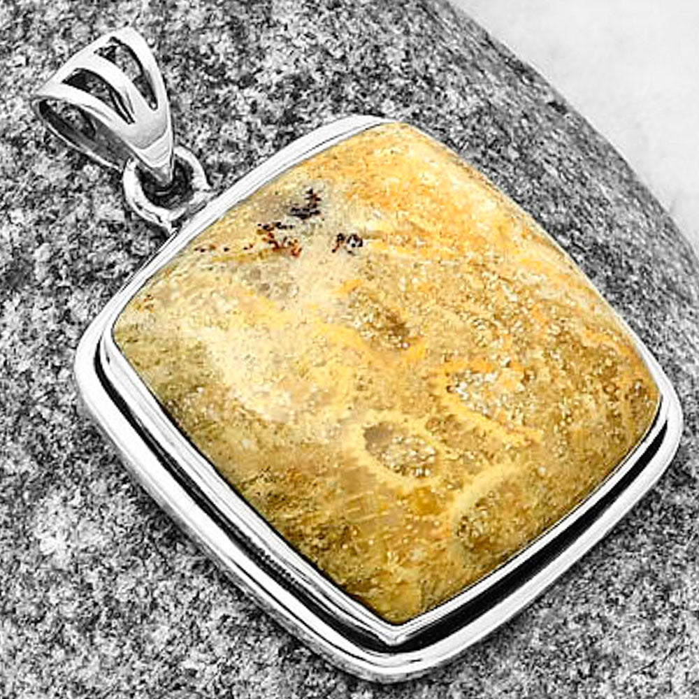 Natural Flower Fossil Coral Pendant P-1050 SDP138905