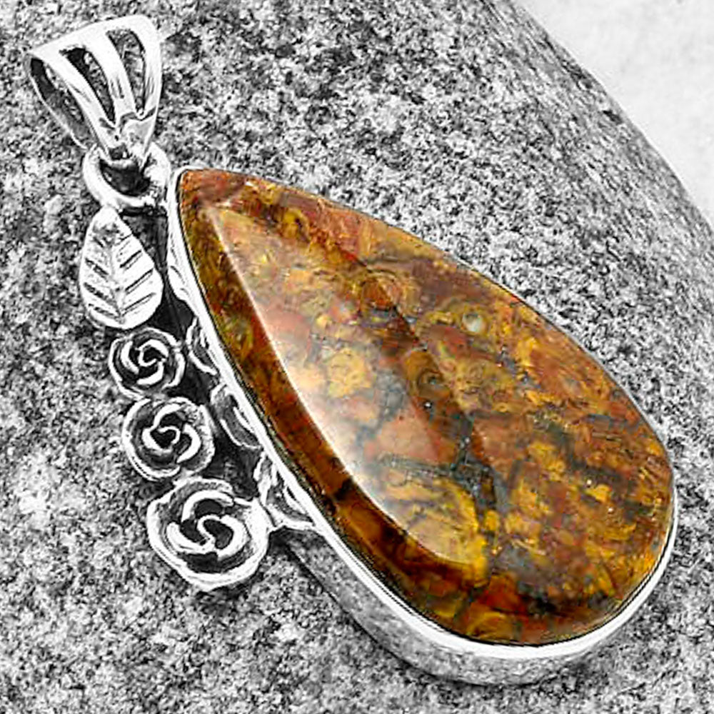 Floral - Rare Cady Mountain Agate Pendant P-1070 SDP138922