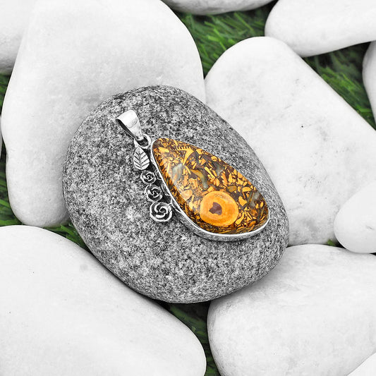 Floral - Coquina Fossil Jasper Pendant P-1070 SDP138935