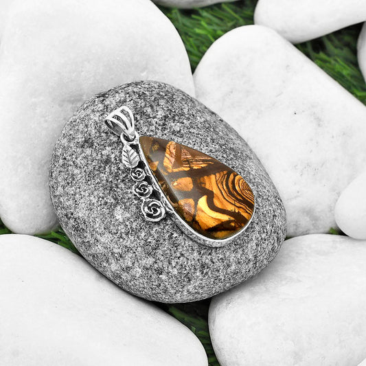 Floral - Natural Outback Jasper Pendant P-1070 SDP138962