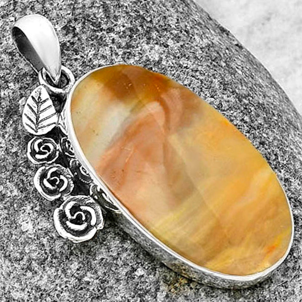 Floral - Imperial Dedise Jasper Pendant P-1070 SDP139475