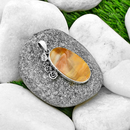 Floral - Imperial Dedise Jasper Pendant P-1070 SDP139475