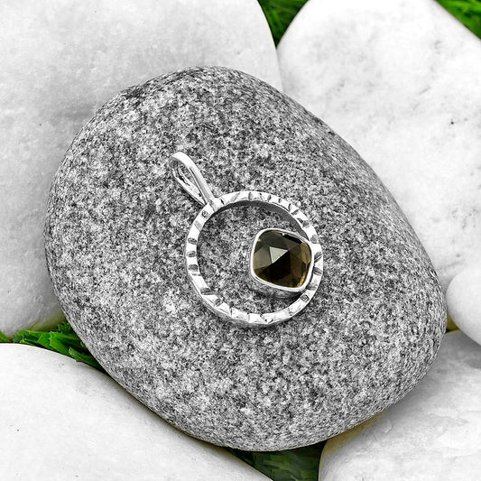 Natural Smoky Quartz Checker - Brazil Pendant P-1067 SDP139572