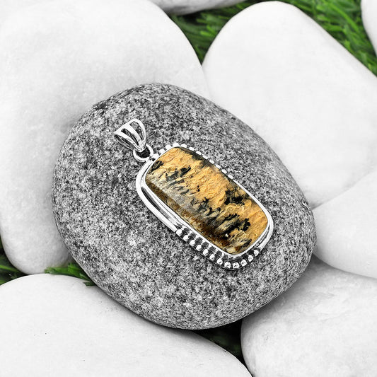 Natural Rose Plume Agate Pendant P-1073 SDP139797