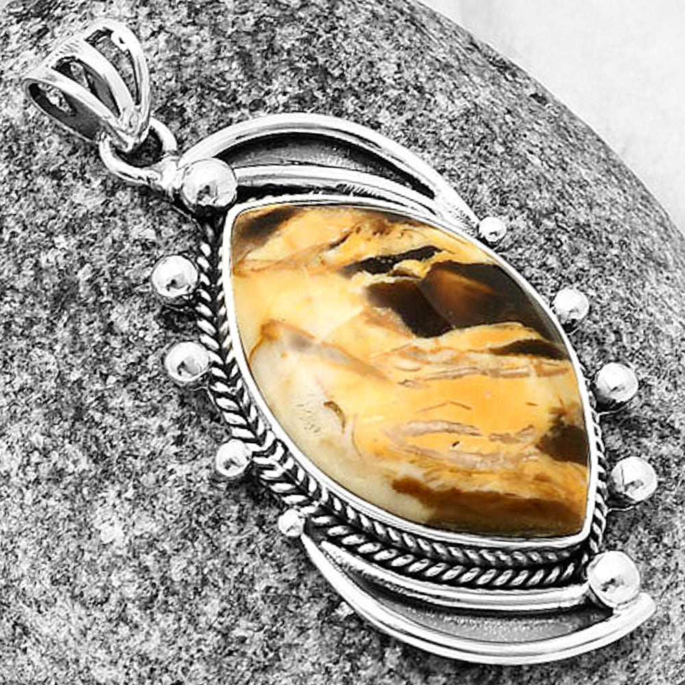 Natural Peanut Wood Pendant P-1012 SDP139864
