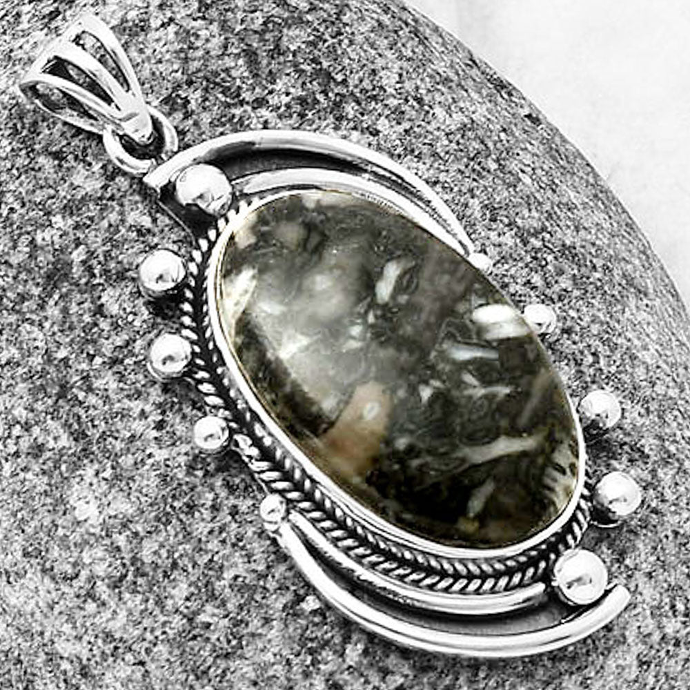 Natural Mexican Cabbing Fossil Pendant P-1012 SDP139867