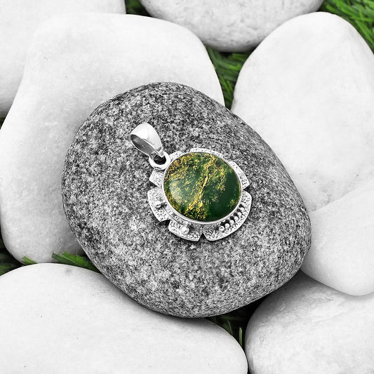 Natural Green Fuchsite Pendant P-1485 SDP140263