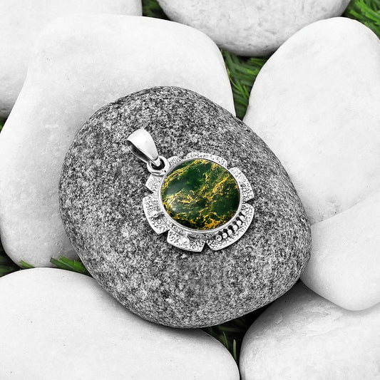 Natural Green Fuchsite Pendant P-1485 SDP140273