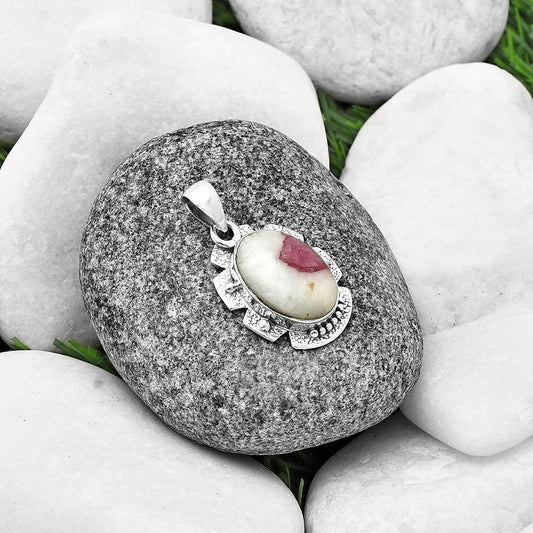 Natural Pink Tourmaline in Quartz Pendant P-1485 SDP140280