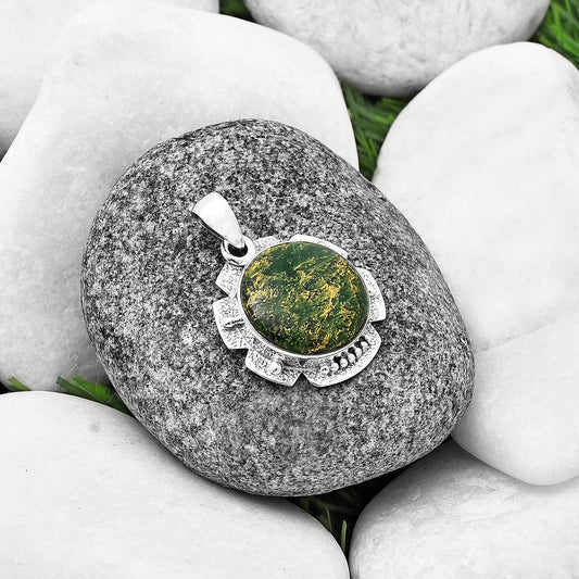 Natural Green Fuchsite Pendant P-1485 SDP140283