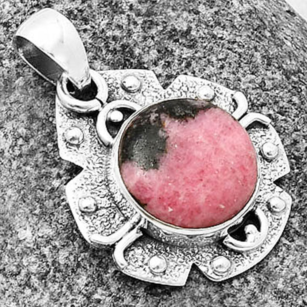 Natural Rhodonite Pendant P-1390 SDP140303