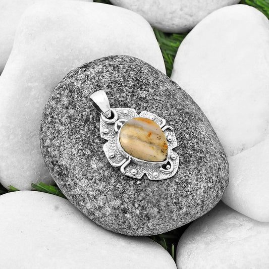 Natural Russian Honey Dendrite Opal Pendant P-1390 SDP140306