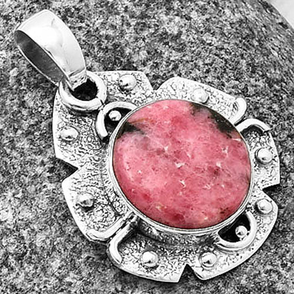 Natural Rhodonite Pendant P-1390 SDP140313