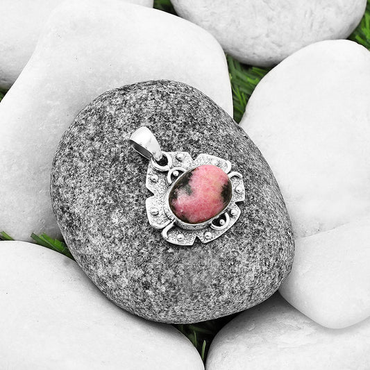Natural Rhodonite Pendant P-1390 SDP140315