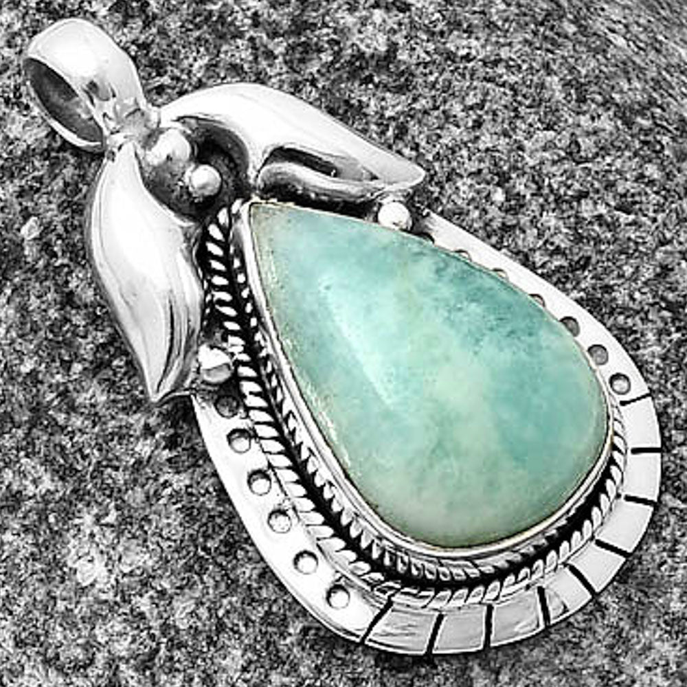 Natural Blue Aragonite Pendant P-1568 SDP140358