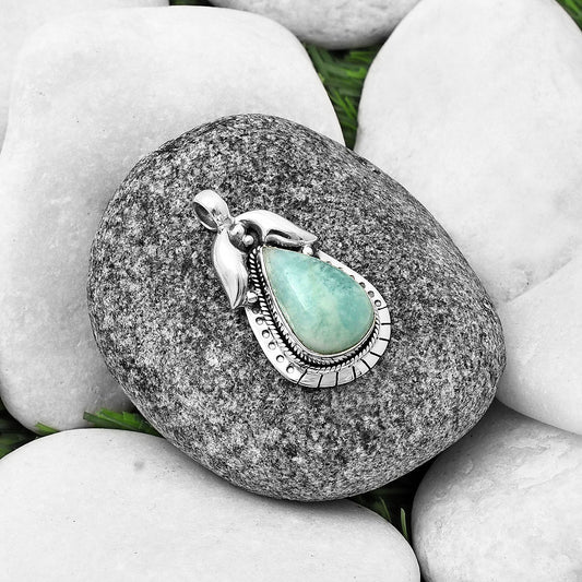 Natural Blue Aragonite Pendant P-1568 SDP140358