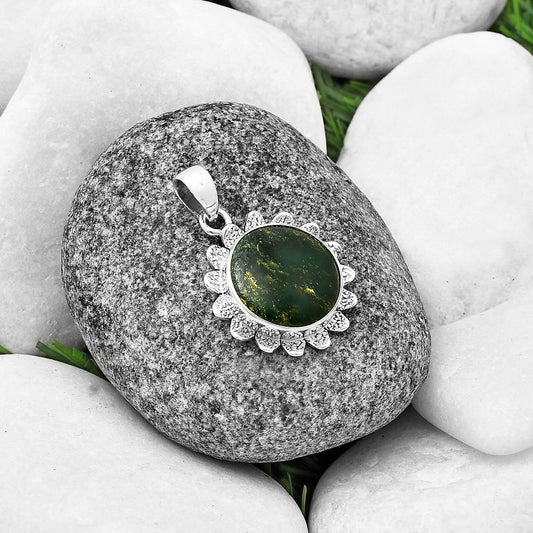 Natural Green Fuchsite Pendant P-1205 SDP140371