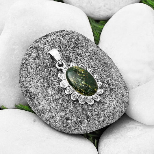 Natural Green Fuchsite Pendant P-1205 SDP140373