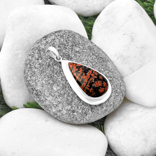 Natural Fireworks Obsidian Pendant P-1076 SDP140490