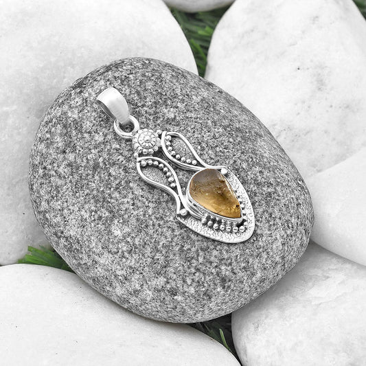 Natural Yellow Scapolite Rough Pendant P-1277 SDP140555