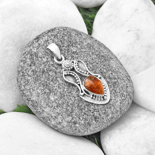 Natural Sunstone Rough Pendant P-1277 SDP140570