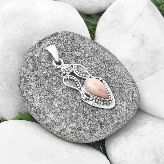 Natural Pink Scolecite Pendant P-1277 SDP140578