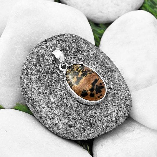 Natural Russian Honey Dendrite Opal Pendant P-1349 SDP140679