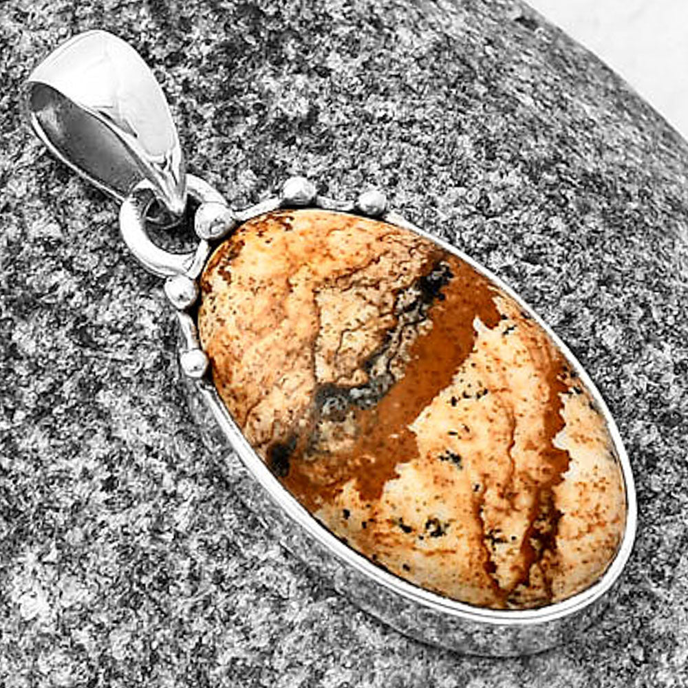 Natural Picture Jasper Pendant P-1349 SDP140698