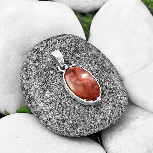Natural Red Moss Agate Pendant P-1349 SDP140715