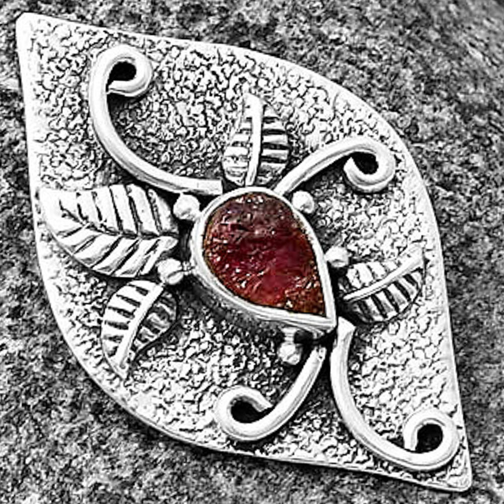 Natural Pink Tourmaline Rough Pendant P-1518 SDP140722